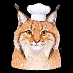 lynx curieux masqué